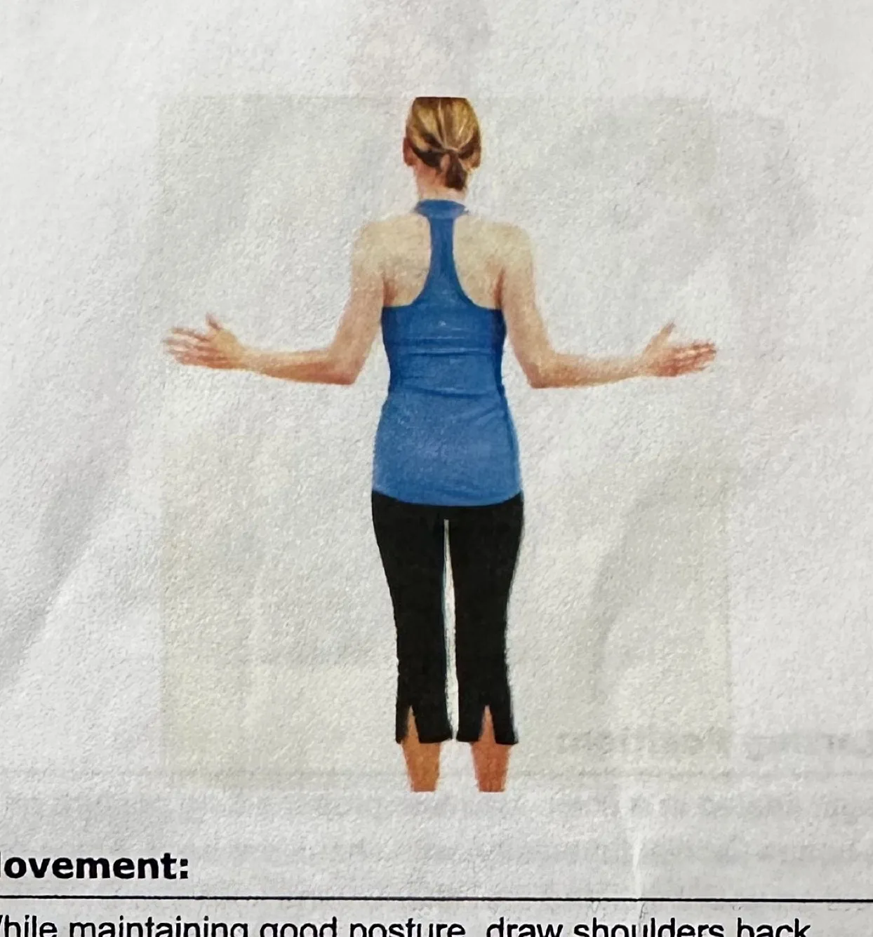 Bilateral External Rotation with Scapular Retraction movement or finishing position