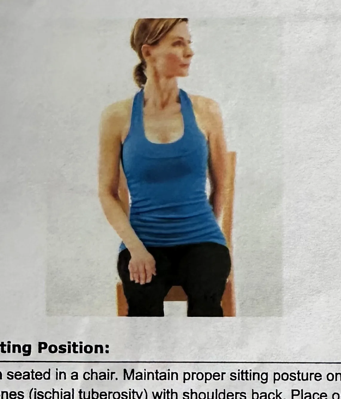 Levator Scapula Stretch starting position