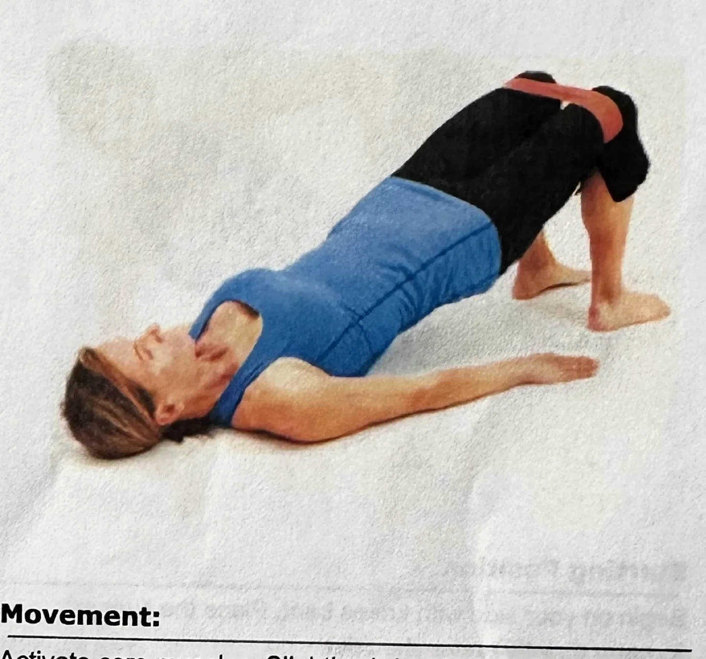 Hip Bridge with Theraband movement or finishing position