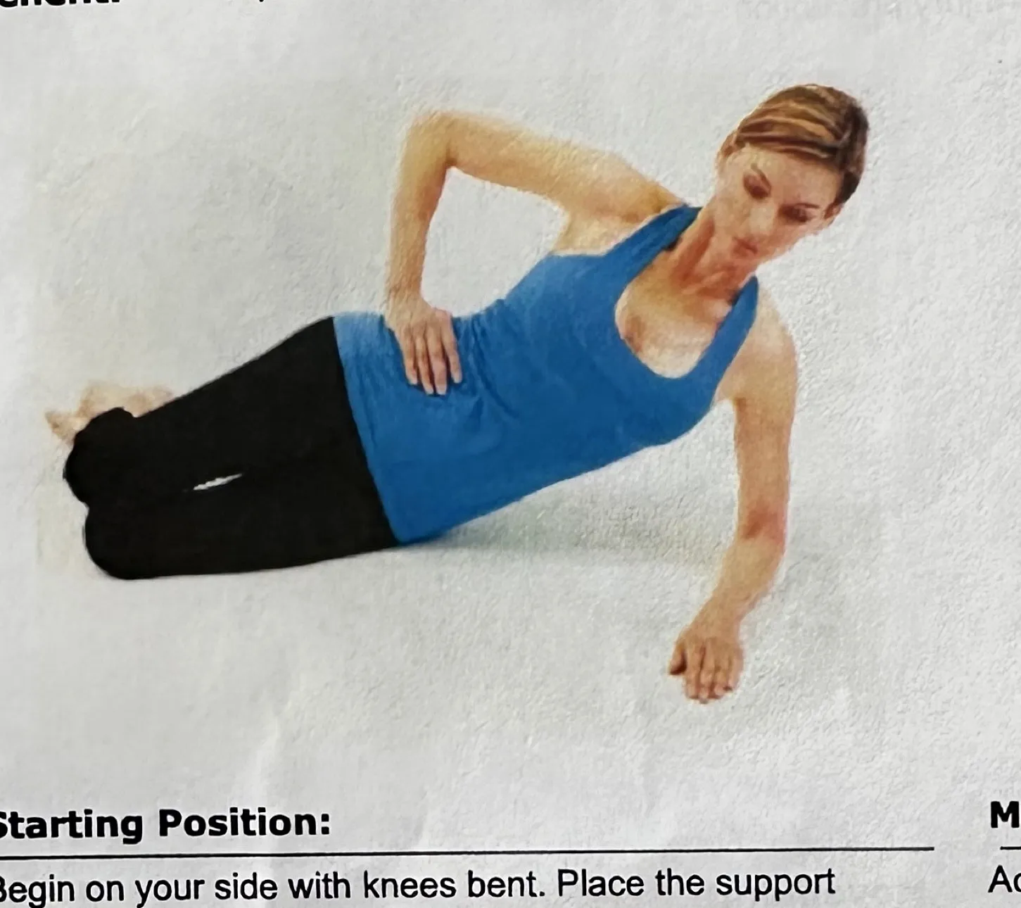Modified Side Plank starting position