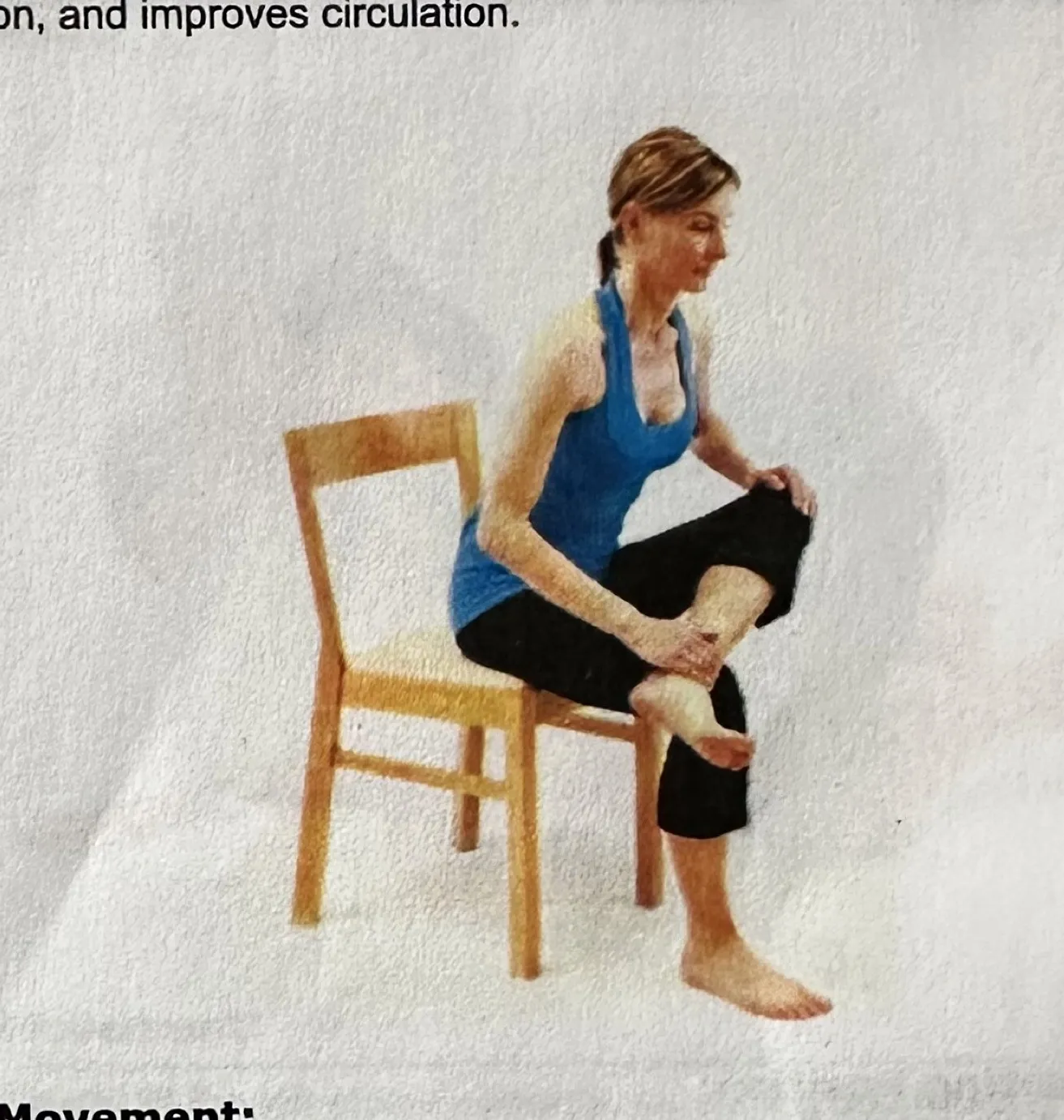Seated Figure 4 Stretch movement or finishing position